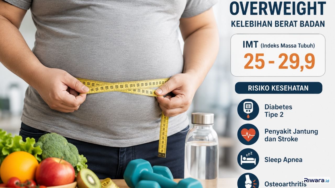 Ilustrasi overweight atau kelebihan berat badan yang meningkatkan risiko diabetes penyakit jantung stroke hingga obesitas Kemenkes RI mengimbau masyarakat menerapkan pola hidup sehat dan rutin berolahraga
